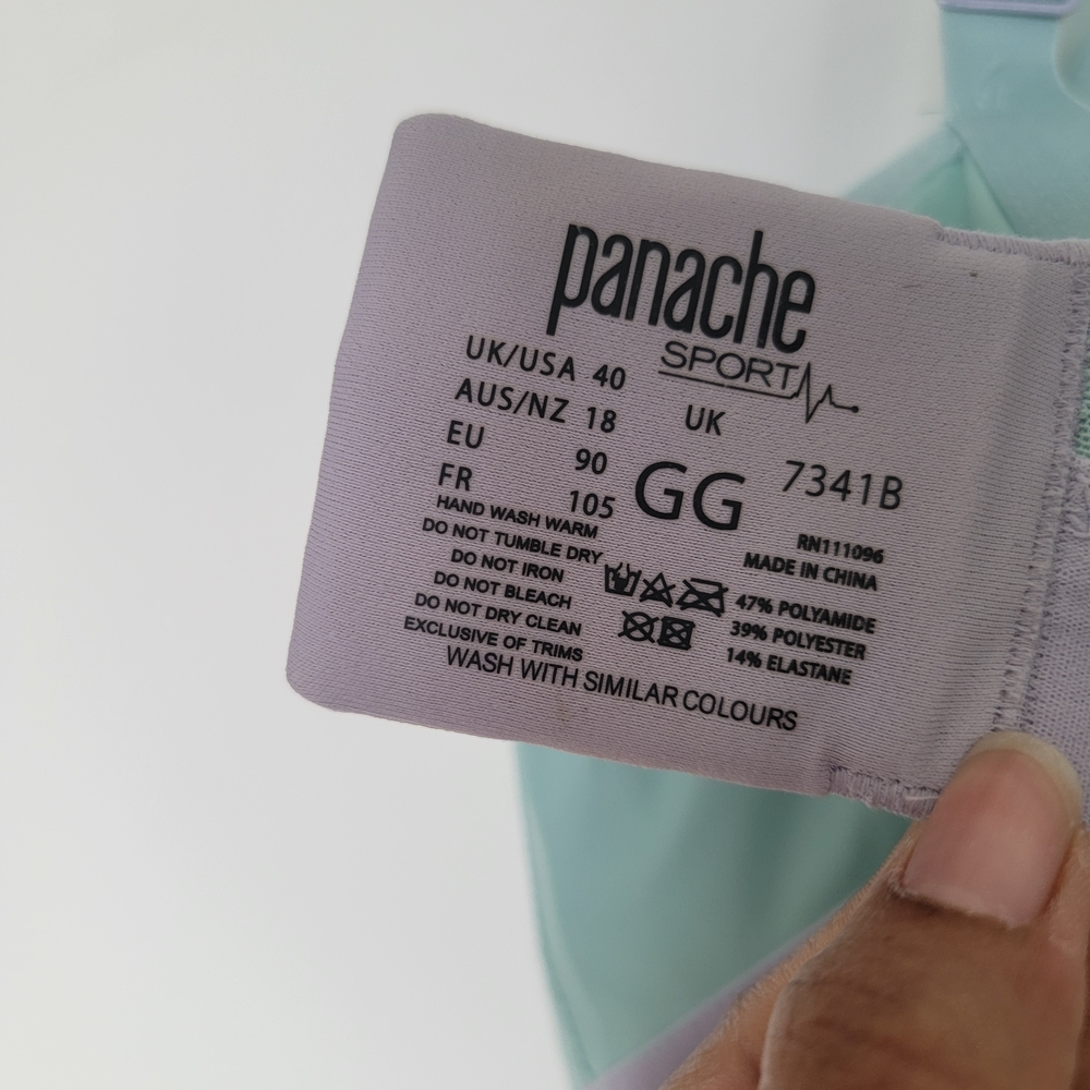 Panache Aqua and Lavender Sports Bra Size 40 - Picture 4 of 8